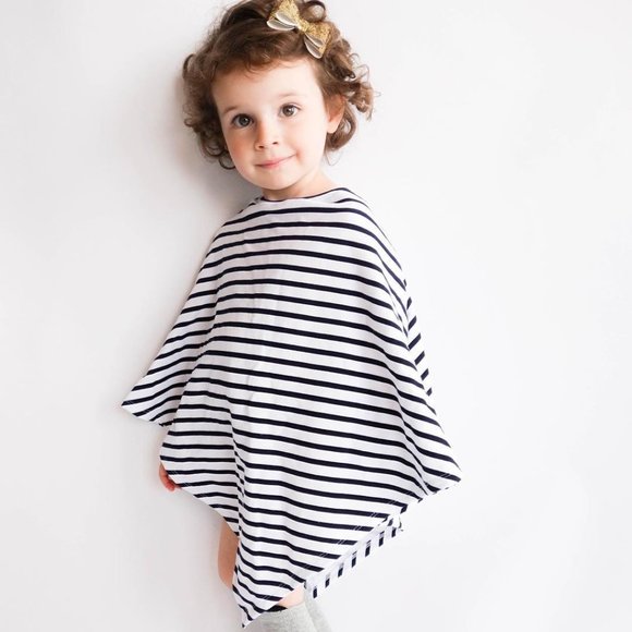 🦋2/$40 SALE🦋NWT Mini Way Stripe Poncho - 2 - 3 T - Picture 1 of 6